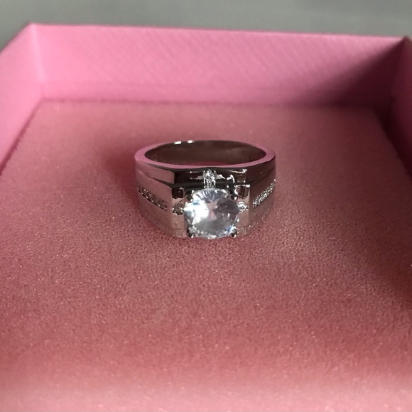 Other - Sterling Silver Crystal Solitaire Ring